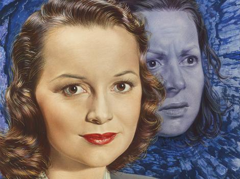 dual portraits of the same woman
