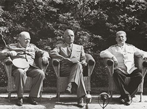 Churchill, Truman and Stalin at Potsdam by Yevgeny Khaldei 