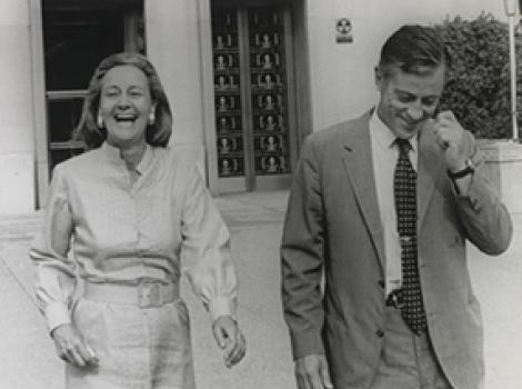 KATHARINE GRAHAM AND WASHINGTON POST EXECUTIVE EDITOR BEN BRADLEE