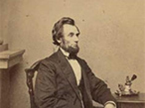 Seated portrait of Abraham Lincoln