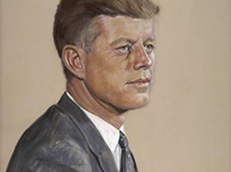 pastel sketch of a man in a suit