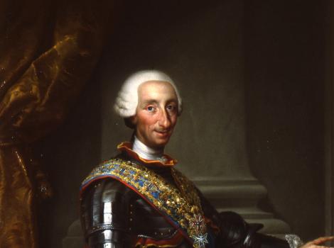 King wearing royal  regalia