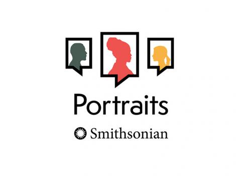 portraits logo featuring 3 silhouettes