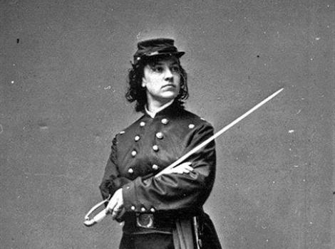 Woman in a Civil War Union uniform
