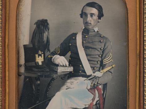 Seated young man in a West Point uniform