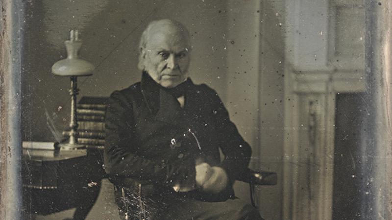 Daguerreotype of a man seated in a chair