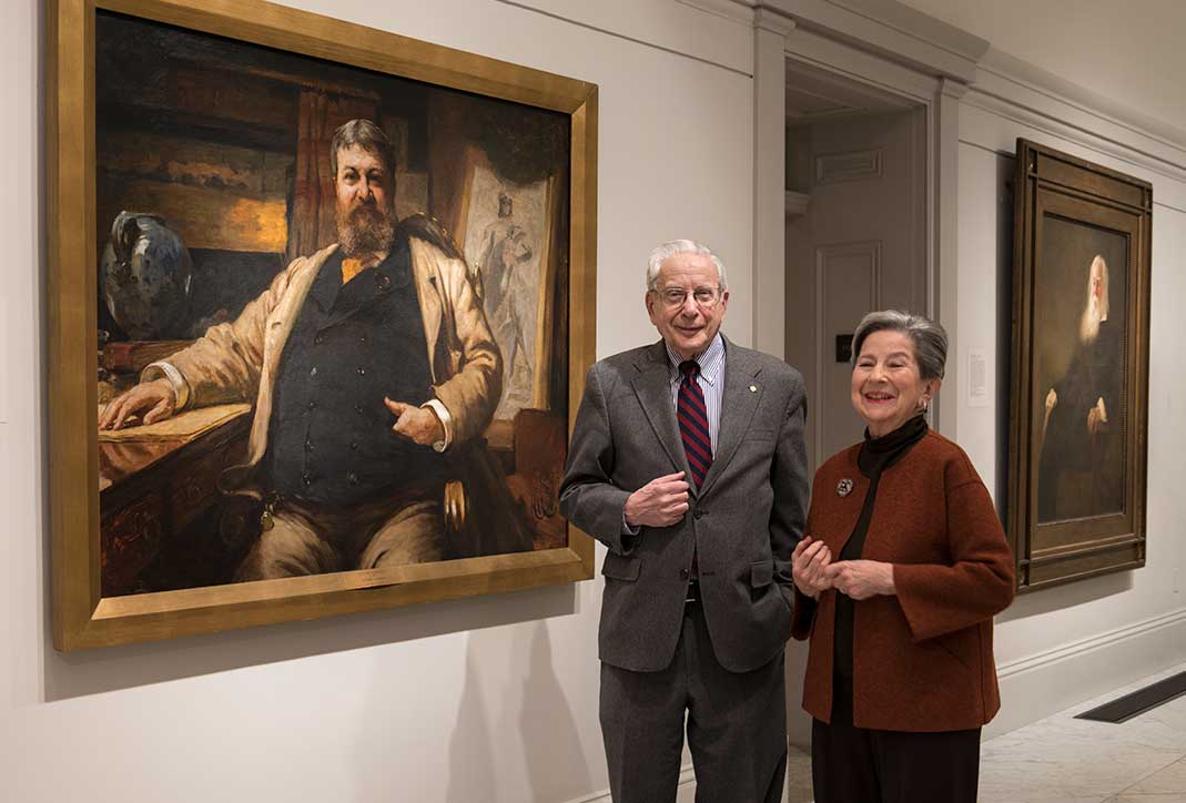 Alan and Lois Fern, in the galleries at the museum